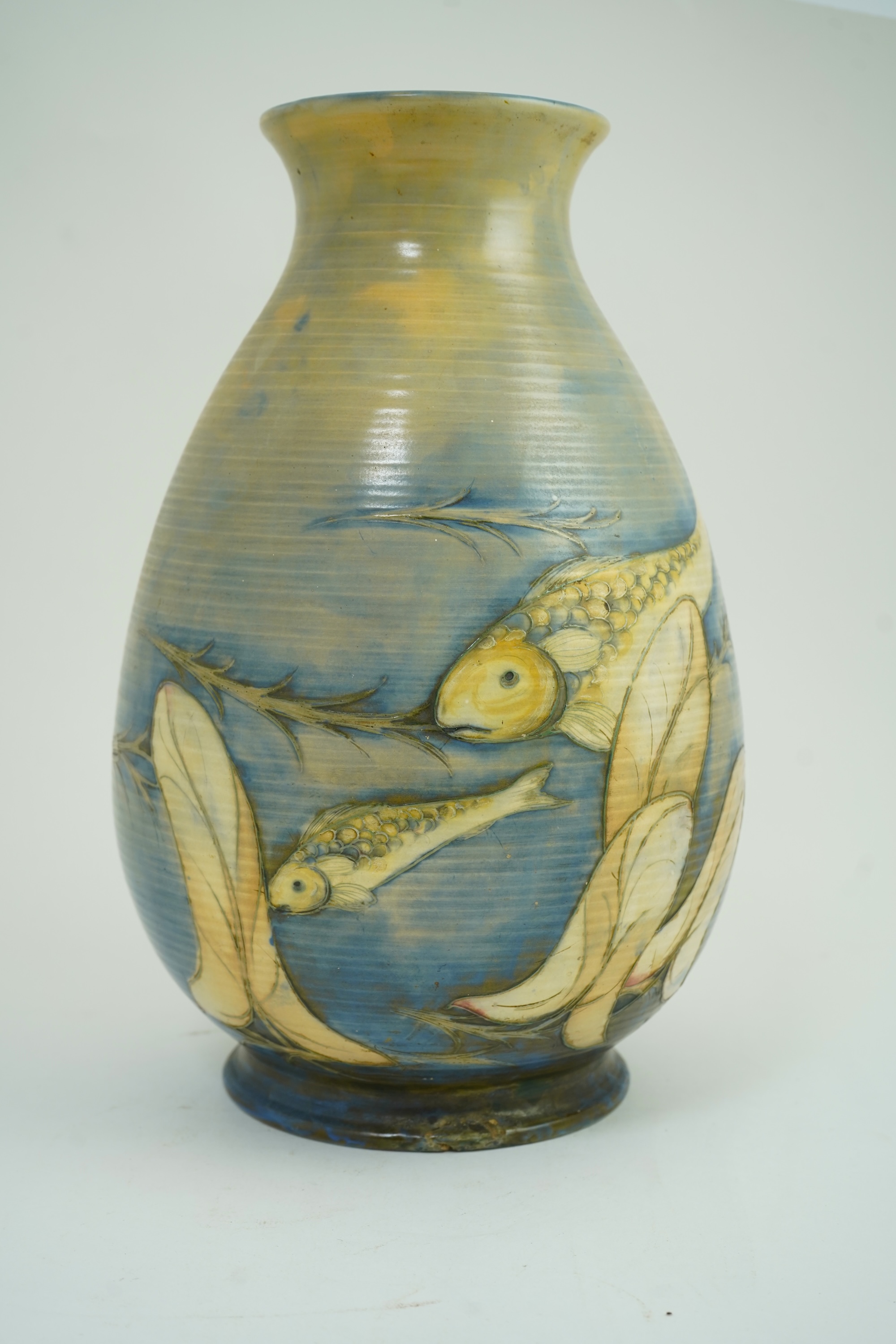 Moorcroft: A large 'Fish' vase